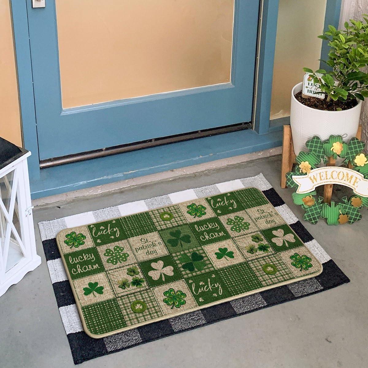image:imageArtoid Mode Celtic Cross Shamrocks Harp St Patricks Day Doormat Home Decor Door Mat LowProfile Switch Rug Floor Mat for Indoor Outdoor 17x29 Inch