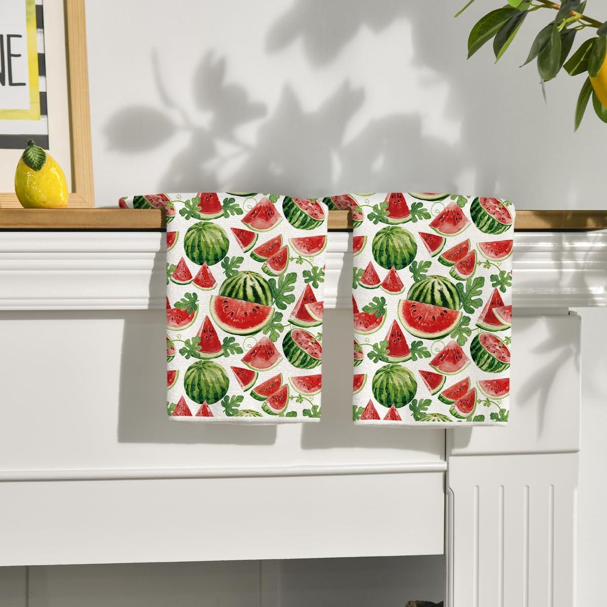 image:imageArtoid Mode Kiwi Fruits Summer Kitchen Towels Dish Towels 18x26 Inch Farmhouse Decoration Cleaning Set of 2BeigeRed