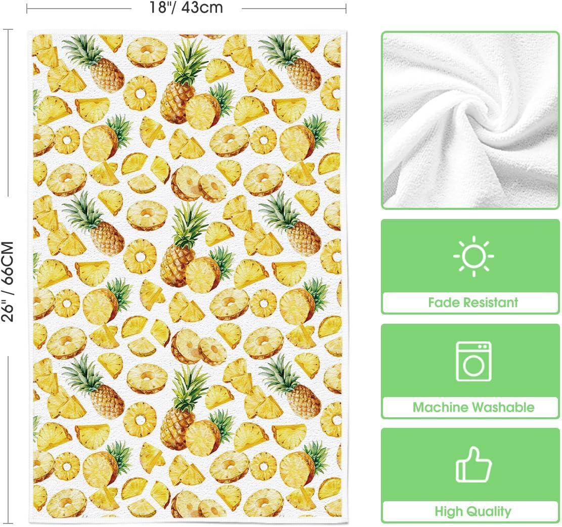 image:imageArtoid Mode Kiwi Fruits Summer Kitchen Towels Dish Towels 18x26 Inch Farmhouse Decoration Cleaning Set of 2BeigeYellow