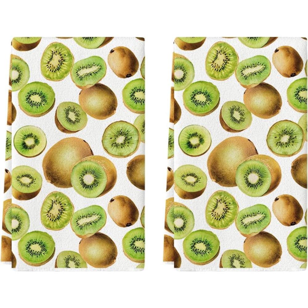 image:imageArtoid Mode Kiwi Fruits Summer Kitchen Towels Dish Towels 18x26 Inch Farmhouse Decoration Cleaning Set of 2BeigeGreen