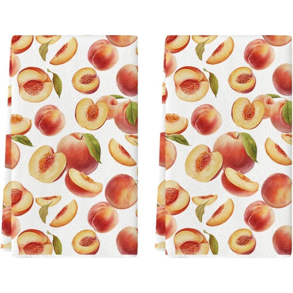 image:imageArtoid Mode Kiwi Fruits Summer Kitchen Towels Dish Towels 18x26 Inch Farmhouse Decoration Cleaning Set of 2BeigePink