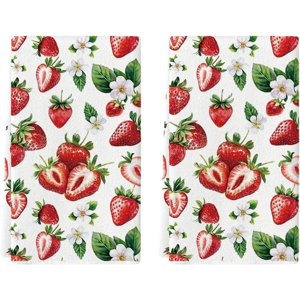 image:imageArtoid Mode Kiwi Fruits Summer Kitchen Towels Dish Towels 18x26 Inch Farmhouse Decoration Cleaning Set of 2BeigeRed