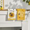 Artoid Mode Bee Sunflower Dot Hello Sunshine Summer Kitchen Towels Dish Towels, 18×26 Inch Farmhouse Spring Decoration Cleaning Set of 4