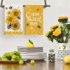 Artoid Mode Bee Sunflower Dot Hello Sunshine Summer Kitchen Towels Dish Towels, 18×26 Inch Farmhouse Spring Decoration Cleaning Set of 4