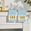 Artoid Mode Blue Checkered Shell Starfish Summer Kitchen Towels Dish Towels, 18×26 Inch Farmhouse Decoration Cleaning Set of 2(Light Blue)