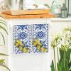 Artoid Mode Blue Lemon Porcelain Summer Kitchen Towels Dish Towels, 18×26 Inch Farmhouse Decoration Cleaning Set of 2