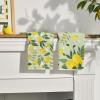 Artoid Mode Blue Lemons Leaves Flowers Summer Kitchen Towels Dish Towels, 18×26 Inch Farmhouse Spring Decoration Cleaning Set of 2(Green)