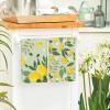 Artoid Mode Blue Lemons Leaves Flowers Summer Kitchen Towels Dish Towels, 18×26 Inch Farmhouse Spring Decoration Cleaning Set of 2(Green)