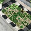 Artoid Mode Celtic Cross Shamrocks Harp St. Patrick’s Day Doormat, Home Decor Door Mat Low-Profile Switch Rug Floor Mat for Indoor Outdoor 17×29 Inch