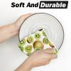 Artoid Mode Kiwi Fruits Summer Kitchen Towels Dish Towels, 18×26 Inch Farmhouse Decoration Cleaning Set of 2(Beige/Green)