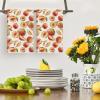 Artoid Mode Kiwi Fruits Summer Kitchen Towels Dish Towels, 18×26 Inch Farmhouse Decoration Cleaning Set of 2(Beige/Pink)