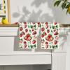 Artoid Mode Kiwi Fruits Summer Kitchen Towels Dish Towels, 18×26 Inch Farmhouse Decoration Cleaning Set of 2(Beige/Red)