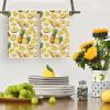 Artoid Mode Kiwi Fruits Summer Kitchen Towels Dish Towels, 18×26 Inch Farmhouse Decoration Cleaning Set of 2(Beige/Yellow)
