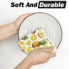 Artoid Mode Kiwi Fruits Summer Kitchen Towels Dish Towels, 18×26 Inch Farmhouse Decoration Cleaning Set of 2(Beige/Yellow)