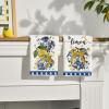 Artoid Mode Lemon Bow Flowers Chinoiserie Summer Kitchen Towels Dish Towels, 18×26 Inch Farmhouse Decoration Cleaning Set of 2