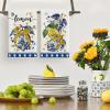 Artoid Mode Lemon Bow Flowers Chinoiserie Summer Kitchen Towels Dish Towels, 18×26 Inch Farmhouse Decoration Cleaning Set of 2