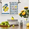 Artoid Mode Lemons Florals Hello Sunshine Summer Kitchen Towels Dish Towels, 18×26 Inch Farmhouse Decoration Cleaning Set of 4