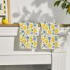 Artoid Mode Lemons Flower Leaves Summer Kitchen Towels Dish Towels, 18×26 Inch Farmhouse Decoration Cleaning Set of 2