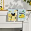 Artoid Mode Lemons Leaves Black Cat Hello Summer Kitchen Towels Dish Towels, 18×26 Inch Farmhouse Spring Decoration Cleaning Set of 4