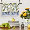 Artoid Mode Lemons Leaves Stripes Summer Kitchen Towels Dish Towels, 18×26 Inch Farmhouse Decoration Cleaning Set of 2