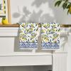 Artoid Mode Lemons Leaves Stripes Summer Kitchen Towels Dish Towels, 18×26 Inch Farmhouse Decoration Cleaning Set of 2