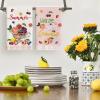 Artoid Mode Orange Strawberry Lemons Cup Sweet Summer Kitchen Towels Dish Towels, 18×26 Inch Farmhouse Decoration Cleaning Set of 4