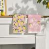 Artoid Mode Pink Lemons Leaves Flowers Summer Kitchen Towels Dish Towels, 18×26 Inch Farmhouse Spring Decoration Cleaning Set of 4