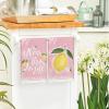 Artoid Mode Pink Lemons Leaves Flowers Summer Kitchen Towels Dish Towels, 18×26 Inch Farmhouse Spring Decoration Cleaning Set of 4