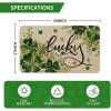 Artoid Mode Shamrocks Floral Leaves St. Patrick’s Day Doormat, Home Decor Door Mat Low-Profile Switch Rug Floor Mat for Indoor Outdoor 17×29 Inch