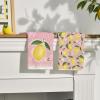 Artoid Mode Sunflower Bee Hello Sunshine Dot Summer Kitchen Towels Dish Towels, 18×26 Inch Farmhouse Spring Decoration Cleaning Set of 2(Pink)