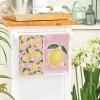 Artoid Mode Sunflower Bee Hello Sunshine Dot Summer Kitchen Towels Dish Towels, 18×26 Inch Farmhouse Spring Decoration Cleaning Set of 2(Pink)