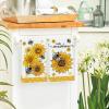 Artoid Mode Sunflower Bee Hello Sunshine Summer Kitchen Towels Dish Towels, 18×26 Inch Farmhouse Spring Decoration Cleaning Set of 2