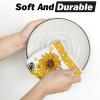 Artoid Mode Sunflower Bee Hello Sunshine Summer Kitchen Towels Dish Towels, 18×26 Inch Farmhouse Spring Decoration Cleaning Set of 2