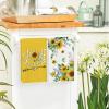 Artoid Mode Sunflower Leaves Florals Bless Our Home Summer Kitchen Towels Dish Towels, 18×26 Inch Farmhouse Spring Decoration Cleaning Set of 4