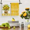 Artoid Mode Sunflowers Vise Leaves Summer Kitchen Towels Dish Towels, 18×26 Inch Farmhouse Decoration Cleaning Set of 2
