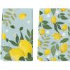 Artoid Mode Blue Lemons Leaves Flowers Summer Kitchen Towels Dish Towels, 18×26 Inch Farmhouse Spring Decoration Cleaning Set of 2(Blue)