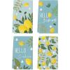 Artoid Mode Blue Lemons Leaves Flowers Summer Kitchen Towels Dish Towels, 18×26 Inch Farmhouse Spring Decoration Cleaning Set of 4(Blue)