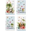 Artoid Mode Blue Stripe Starfish Coconut Tree Sunshine Summer Kitchen Towels Dish Towels, 18×26 Inch Farmhouse Decoration Cleaning Set of 4