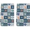 Artoid Mode Checkered Conch Shells Starfish Summer Kitchen Towels Dish Towels, 18×26 Inch Farmhouse Decoration Cleaning Set of 2