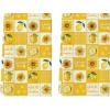Artoid Mode Checkered Sunflowers Lemons Flowers Summer Kitchen Towels Dish Towels, 18×26 Inch Farmhouse Decoration Cleaning Set of 2