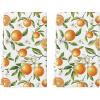 Artoid Mode Kiwi Fruits Summer Kitchen Towels Dish Towels, 18×26 Inch Farmhouse Decoration Cleaning Set of 2(Beige/Orange)
