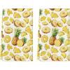 Artoid Mode Kiwi Fruits Summer Kitchen Towels Dish Towels, 18×26 Inch Farmhouse Decoration Cleaning Set of 2(Beige/Yellow)