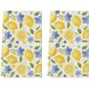 Artoid Mode Lemons Flower Leaves Summer Kitchen Towels Dish Towels, 18×26 Inch Farmhouse Decoration Cleaning Set of 2