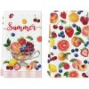 Artoid Mode Orange Strawberry Lemons Cup Summer Kitchen Towels Dish Towels, 18×26 Inch Farmhouse Picnic Decoration Cleaning Set of 2