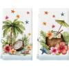 Artoid Mode Starfish Coconut Tree Flowers Summer Kitchen Towels Dish Towels, 18×26 Inch Farmhouse Spring Decoration Cleaning Set of 2