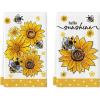 Artoid Mode Sunflower Bee Hello Sunshine Summer Kitchen Towels Dish Towels, 18×26 Inch Farmhouse Spring Decoration Cleaning Set of 2