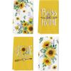 Artoid Mode Sunflower Leaves Florals Bless Our Home Summer Kitchen Towels Dish Towels, 18×26 Inch Farmhouse Spring Decoration Cleaning Set of 4