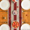 Artoid Mode American Flag Stars and Stripes 4th of July Table Runner,Memorial Day Kitchen Dining Table Decoration for Home Party Decor 13×72 Inch(Red/Blue)