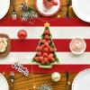 Artoid Mode Puerto Rican Table Runner, Seasonal Puerto Rico Themed Party Holiday Kitchen Dining Table Decoration for Indoor Outdoor Home Party Decor 13 x 72 Inch(Red/Blue)