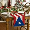 Artoid Mode Puerto Rican Table Runner, Seasonal Puerto Rico Themed Party Holiday Kitchen Dining Table Decoration for Indoor Outdoor Home Party Decor 13 x 72 Inch(Red/Blue)